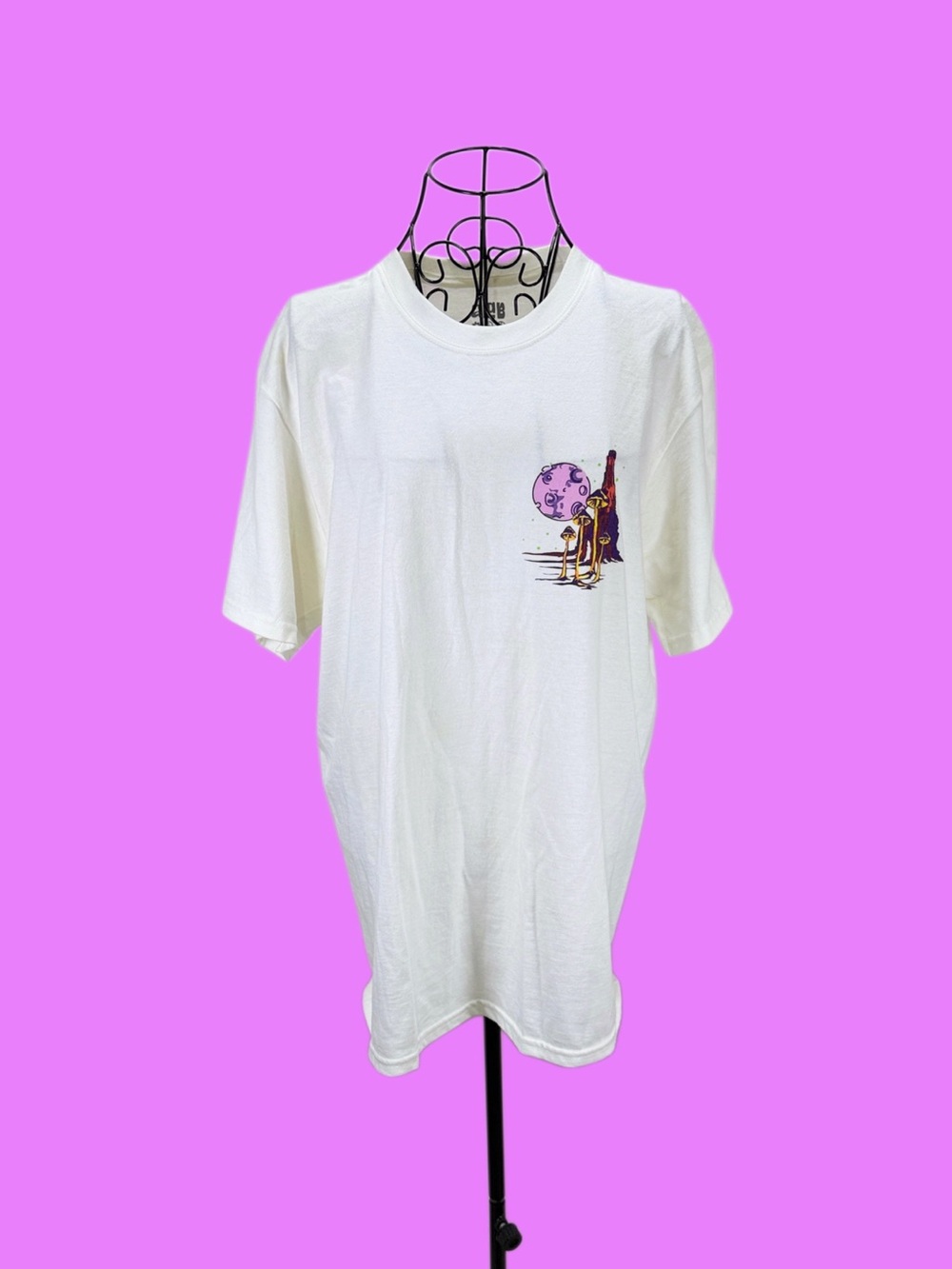 aLab Medium Psychedelic Wizard Mushroom Cosmic Graphic T-Shirt